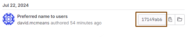 git commit ID