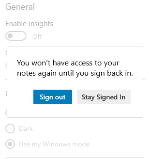 Sticky notes sign out