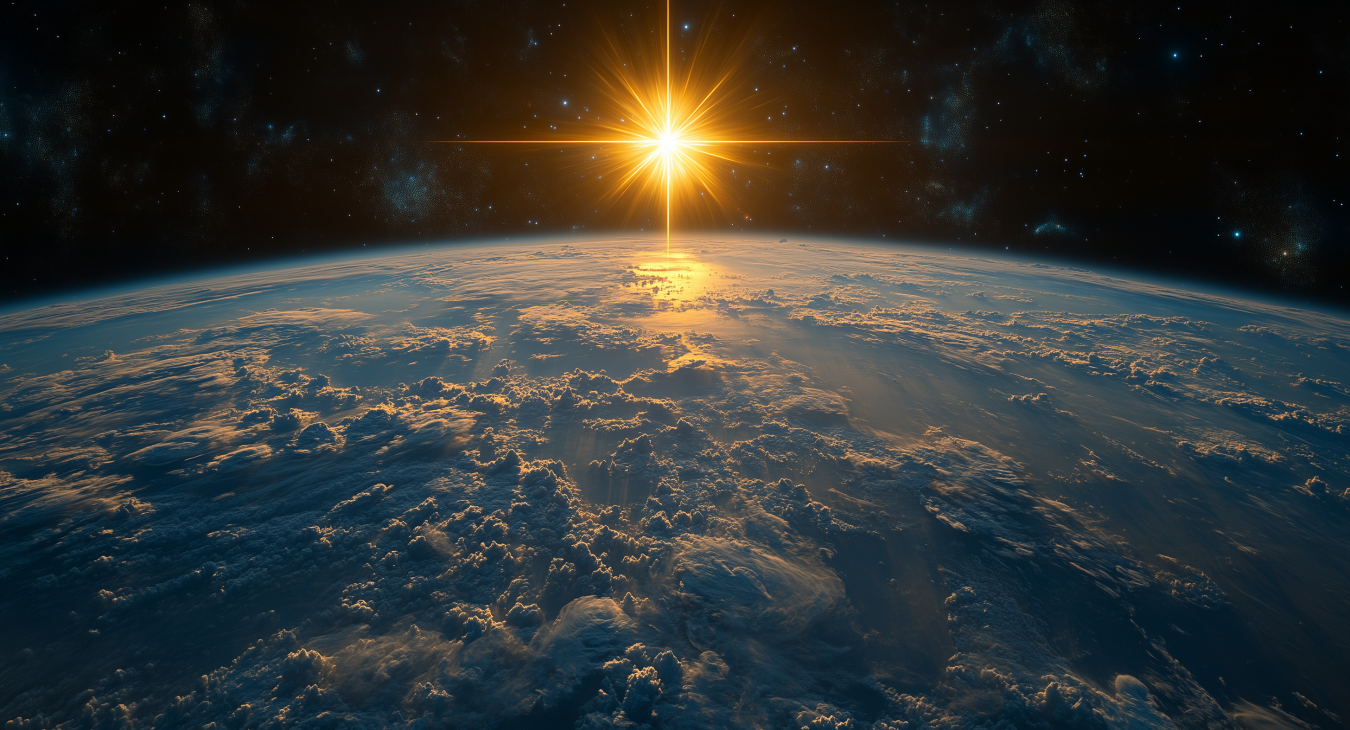 Star above earth